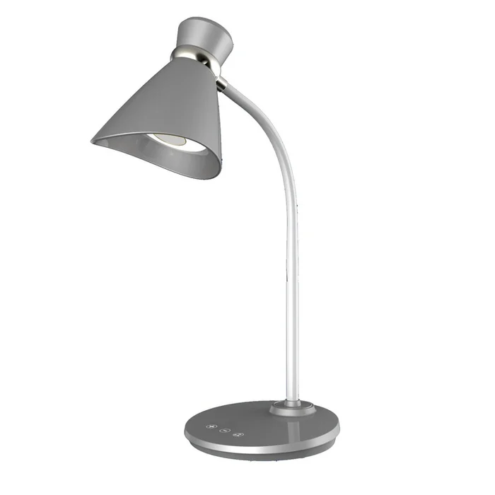 Dainolite LED Table Lamp 6w Silver Finish|Lampe de table de Dainolite avec fini argent et ampoule DEL de 6W