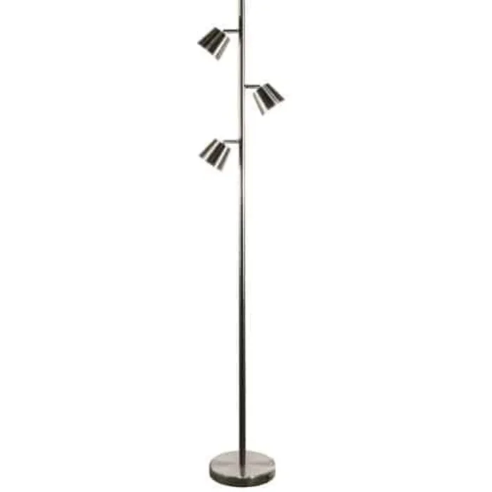 Dainolite Modern 3 Light LED Floor Lamp Satin Chrome Finish|Lampe pied Modern de Dainolite avec fini chrom satin et 3ampoules DEL