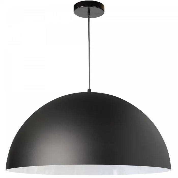 Dainolite Ofelia 1 Light Pendant Large Matte Black/White Lamp|Grand luminaire suspendu Ofelia de Dainolite avec fini noir mat et blanc, et 1ampoule