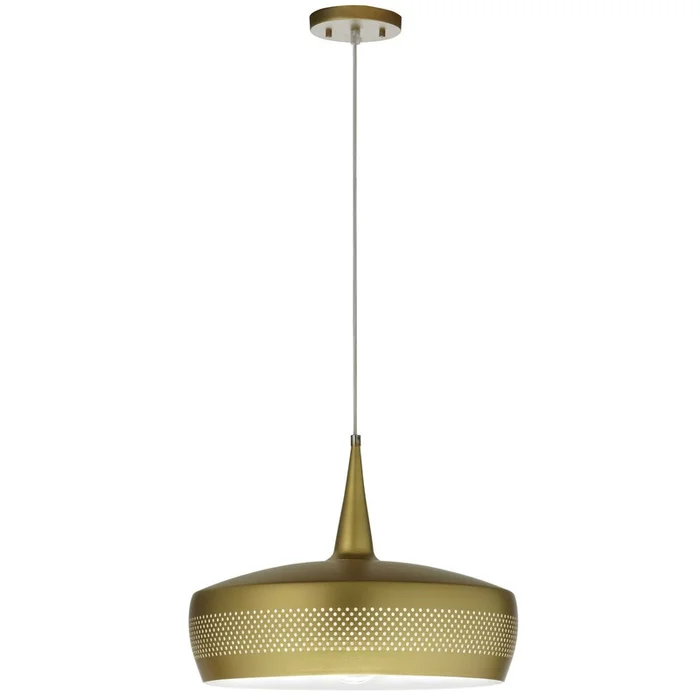 Dainolite Pixie 1 Light Pendant Painted Aged Brass Lamp|Luminaire suspendu Pixie de Dainolite avec fini peint laiton vieilli et 1ampoule