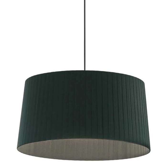 Dainolite Ramira 1 Light Incandescent Pendant Matte Black Black Ribbon Shade Lamp|Luminaire suspendu Ramira de Dainolite avec abat-jour ruban noir, fini noir mat et 1ampoule incandescente