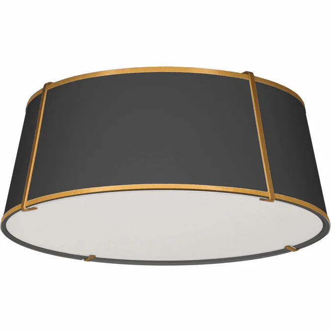 Dainolite TRA-224FH-GLD-BK Trapezoid Modern Black / Gold Overhead Lighting