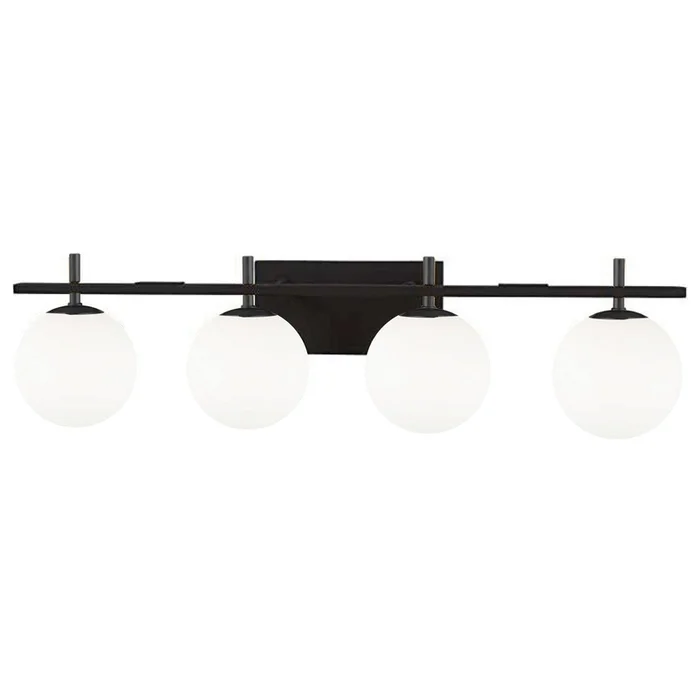 Dainolite Vivaldi 4 Light Vanity Light Matte Black Lamp|Lumire de coiffeuse Vivaldi de Dainolite avec fini noir mat et 4ampoules