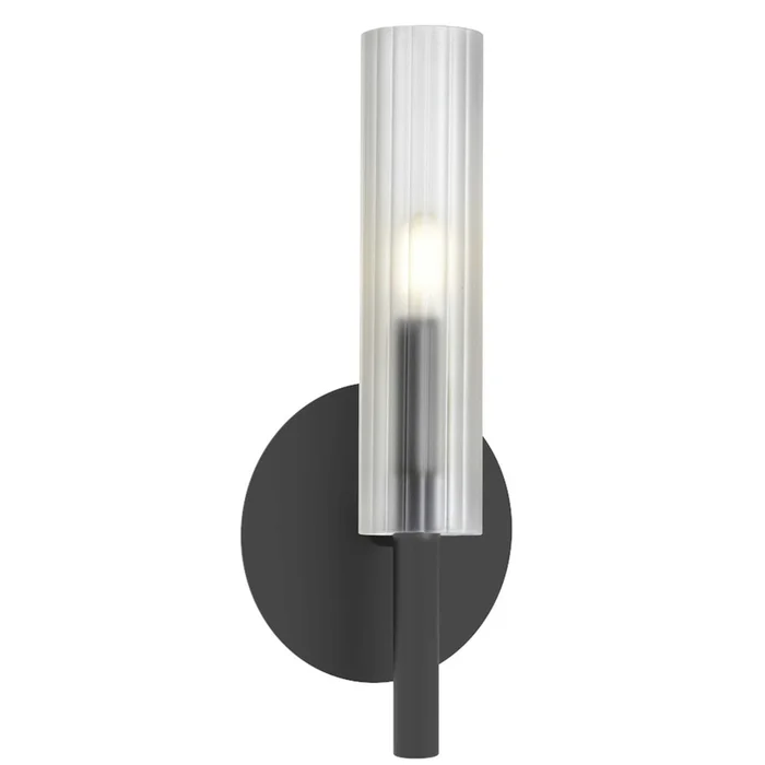 Dainolite Wand 1 Light Wall Sconce Matte Black Frosted Glass Lamp|Applique murale Wand de Dainolite en verre givr, avec fini noir mat et 1ampoule