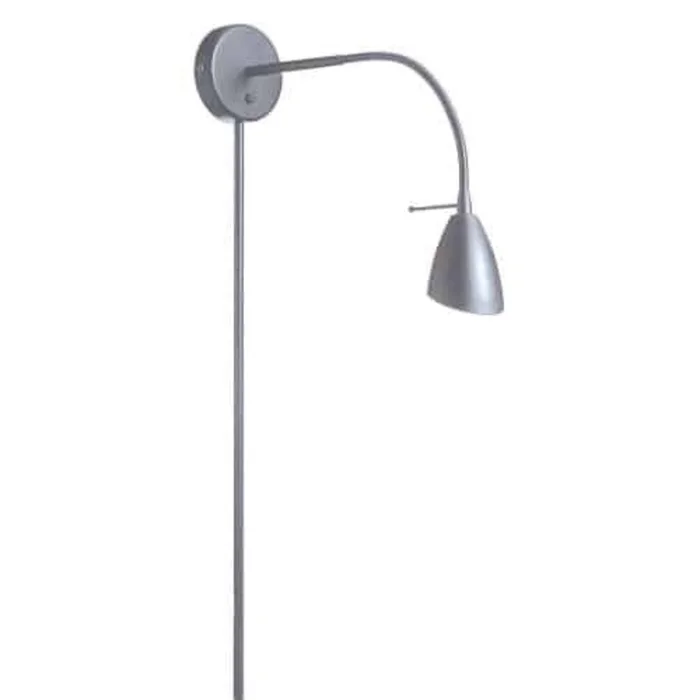 Dainolite Winford Wall Mounted Reading Lamp Satin Chrome|Lampe de lecture murale Winford de Dainolite avec fini chrom satin