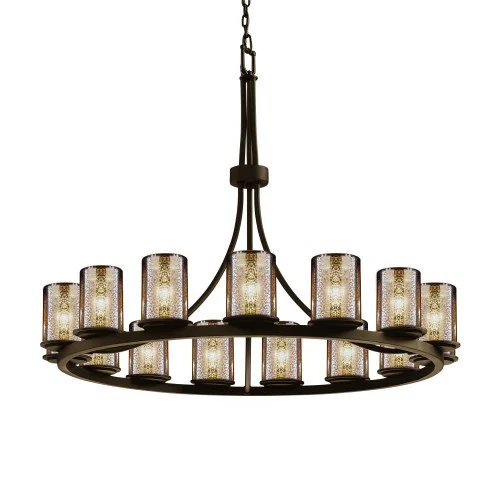 Dakota 15-Light 1-Tier Ring Chandelier (254|FSN-8715-10-MROR-DBRZ)