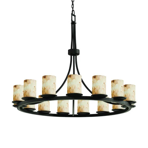 Dakota 21-Light 1-Tier Ring Chandelier (254|ALR-8716-10-MBLK)