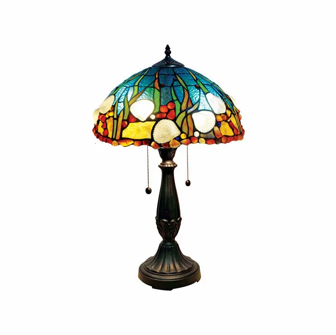 Dale Tiffany TT19052 Coral Sea Tiffany Fieldstone Table Lamp