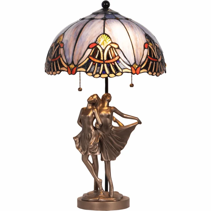 Dale Tiffany TT21103 Ballerina Tiffany Cold Cast Bronze Lighting Table Lamp