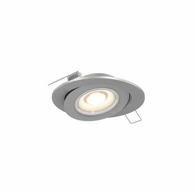 DALS Lighting FGM6-CC-SN Contemporary Satin Nickel LED 4 Inch Flat Gimbal Recessed Light Insert