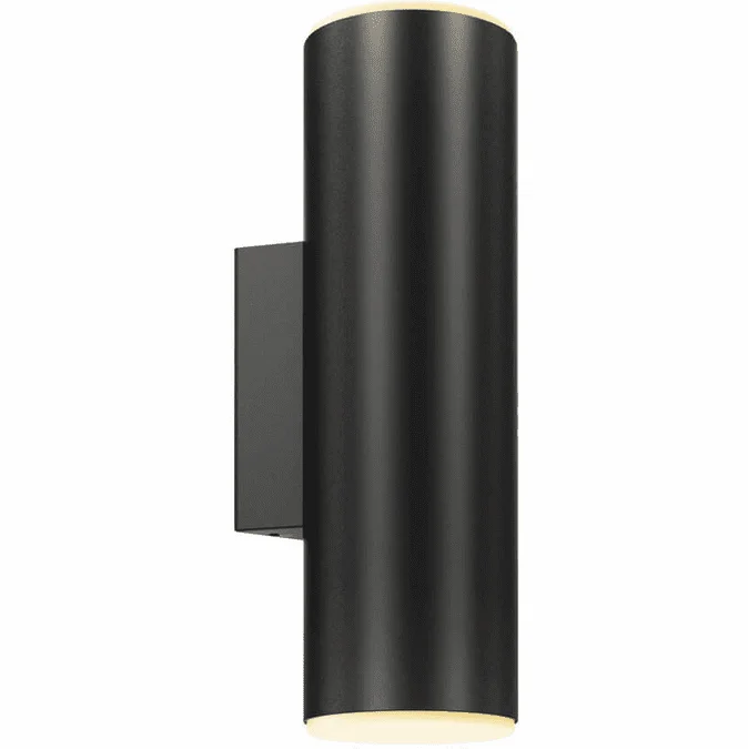 DALS Lighting LEDWALL-A-BK Aden Modern Black LED Interior / Exterior Wall Sconce Lighting