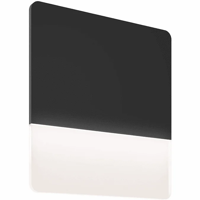 DALS Lighting SQS15-3K-BK Alto Modern Black LED Interior / Exterior Wall Lighting Sconce