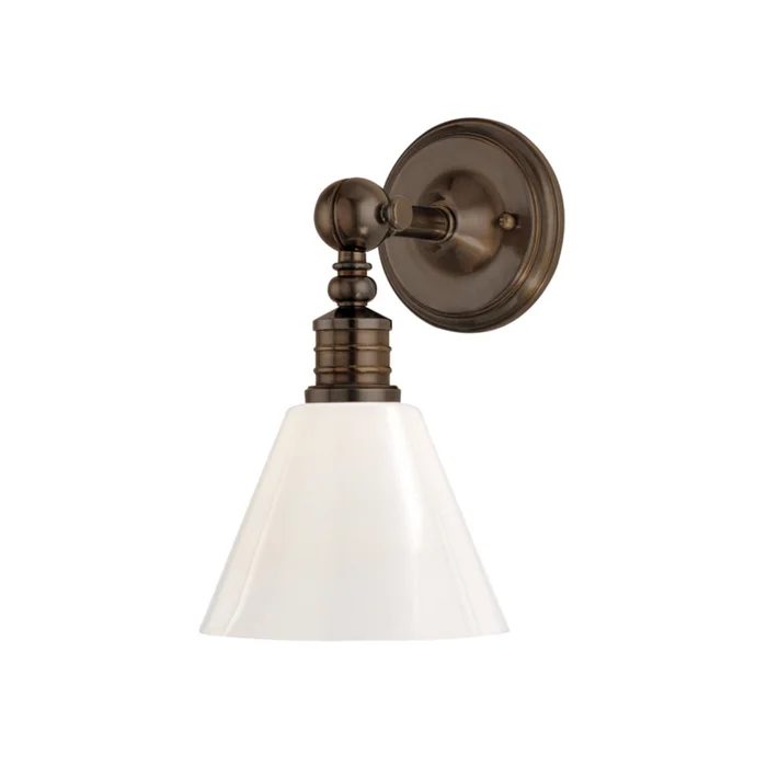 Darien 1-Light Wall Sconce in Distressed Bronze 8L x 8W x 14H