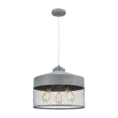 Darkhorse Three Light Chandelier in Concrete (45|1201-030)