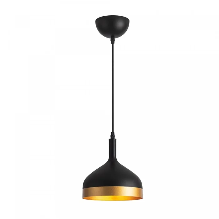 Dash Collection 8 Pendant Ceiling Light – Black & Gold|Luminaire suspendu de la collection Dash de 8po – noir et dor