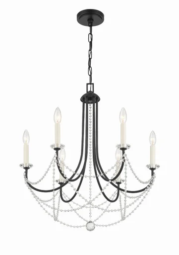 Delilah Six Light Chandelier in Matte Black (60|DEL-90806-MK)