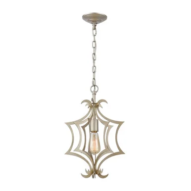 Delray One Light Mini Pendant in Aged Silver (45|12061/1)