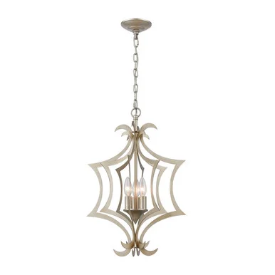 Delray Three Light Pendant in Aged Silver (45|12062/3)