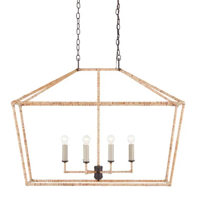 Denison Collection Six Light Lantern in Molé Black/Natural (142|9000-0874)