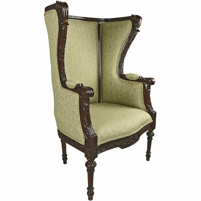 Design Toscano AF51315 Louis XVI Traditional Walnut Wingback Armchair