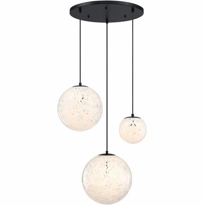 Designers Fountain D282M-3CHD-MB Circo Matte Black Multi Hanging Lamp