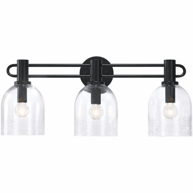 Designers Fountain D343C-3B-MB Astra Matte Black 3-Light Lighting For Bathroom