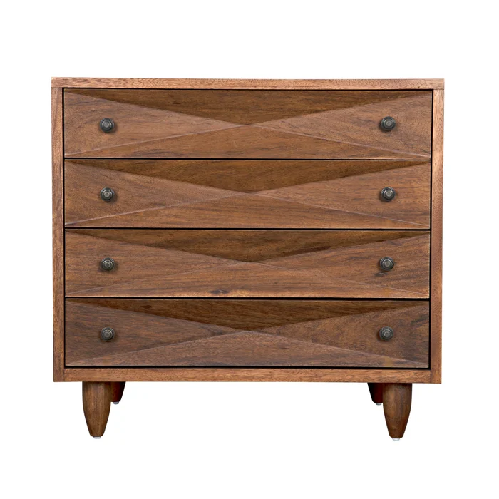 diamond chest, dark walnut