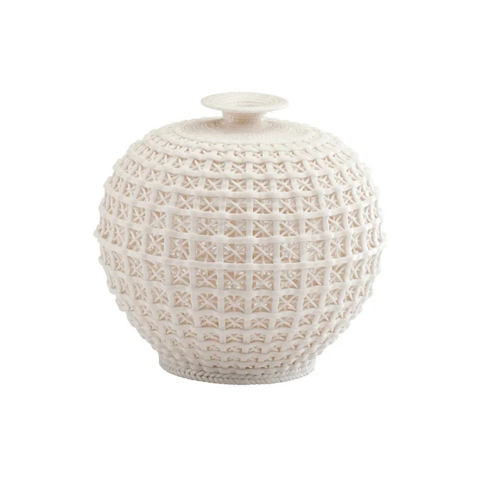 Diana Vase Matte White Small By Cyan Design