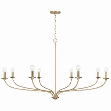 Dolan Eight Light Chandelier in Matte Brass (65|449981MA)