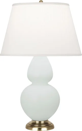 Double Gourd One Light Table Lamp in Matte Celadon Glazed Ceramic w/Antique Brass (165|MCL55)