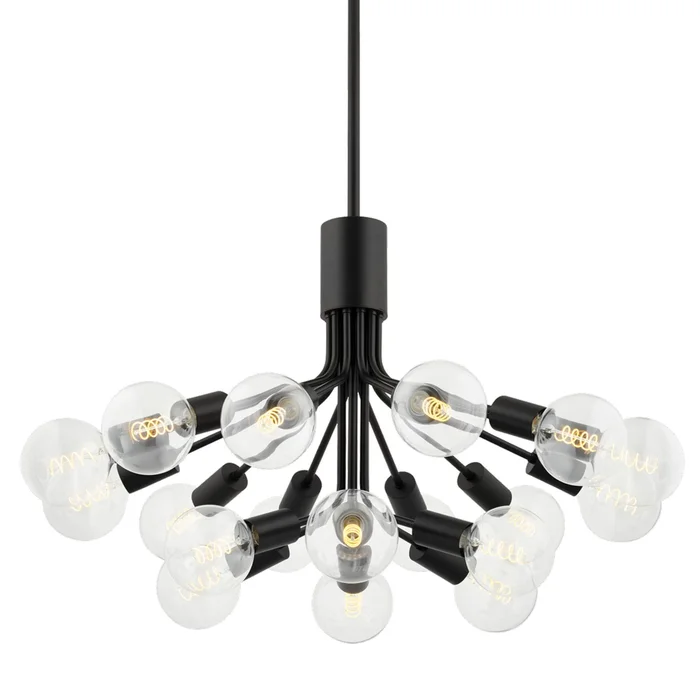 Drea 18-Light Chandelier in Soft Black 4.5L x 38W x 26.25H
