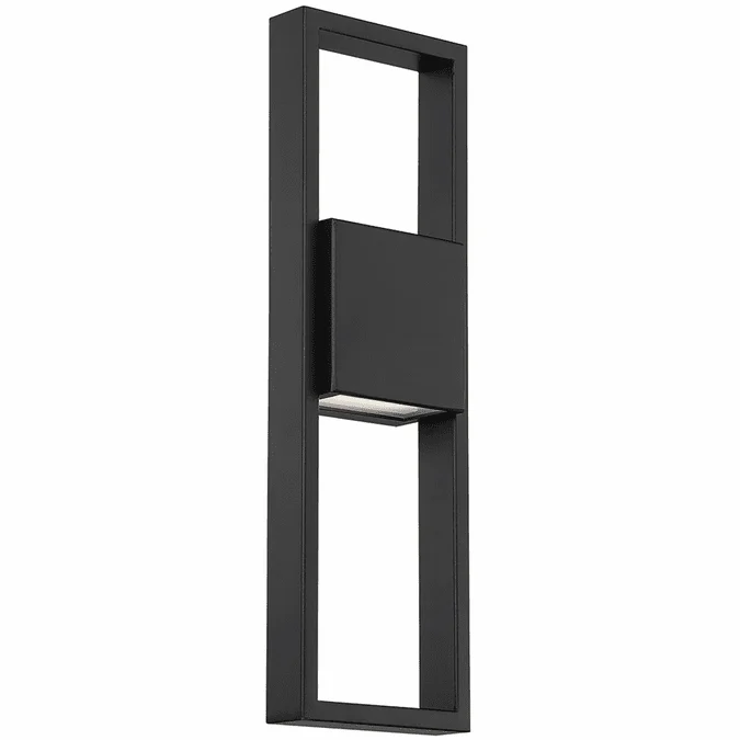 dweLED by WAC WS-W13918-BK Archetype Modern Black LED Outdoor Lighting Wall Sconce
