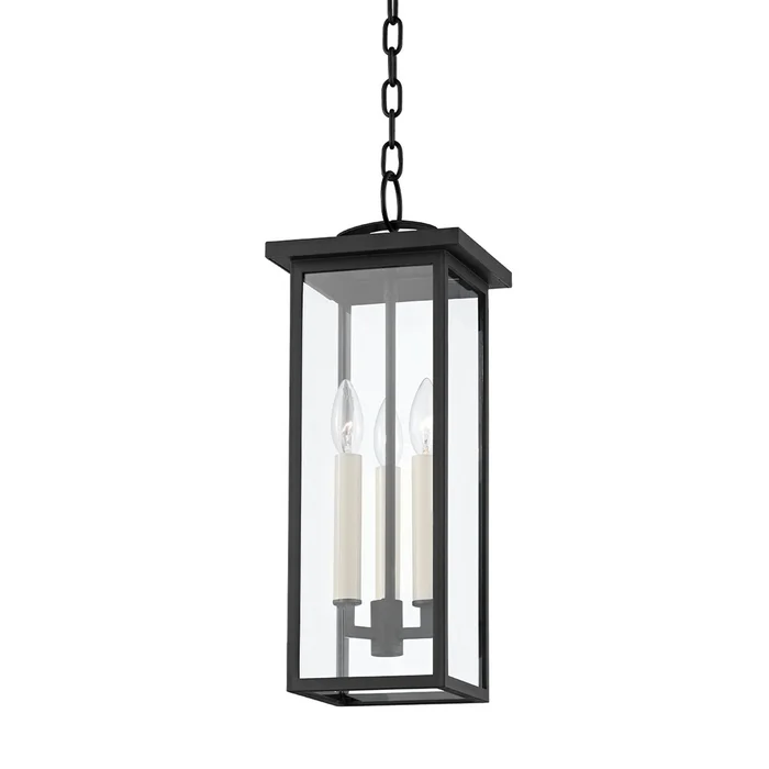 Eden Three Light Outdoor Pendant in Textured Black (67|F7520-TBK)