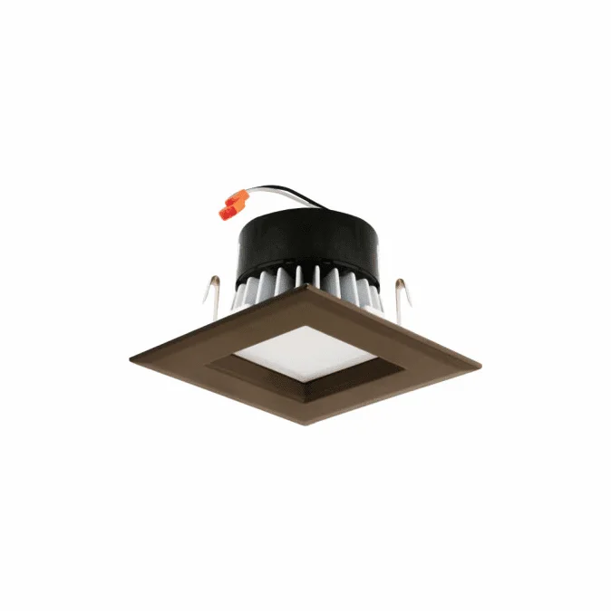 Elco EL442CTBZ Contemporary Bronze 4″ Square Reflector LED Recessed Ceiling Light Insert