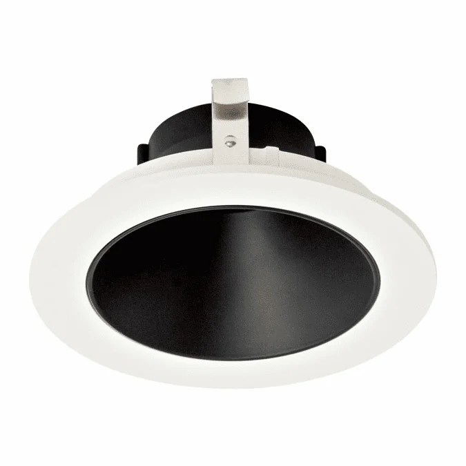 Elco ELK4118B Koto System Pex Contemporary Black with White Ring 4″ Round Deep Recessed LED Ceiling Light Reflector