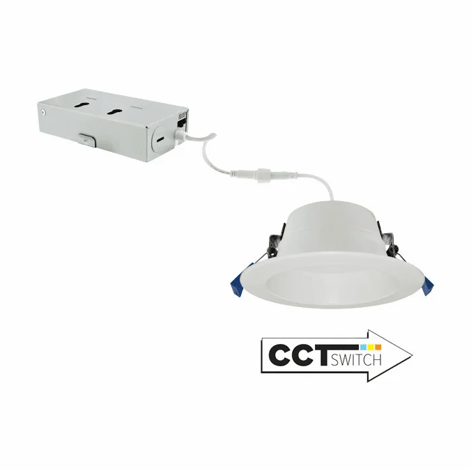 Elco ERT495CT5DXW 5-CCT Modern White LED Recessed Lighting 4″ Recessed Downlight