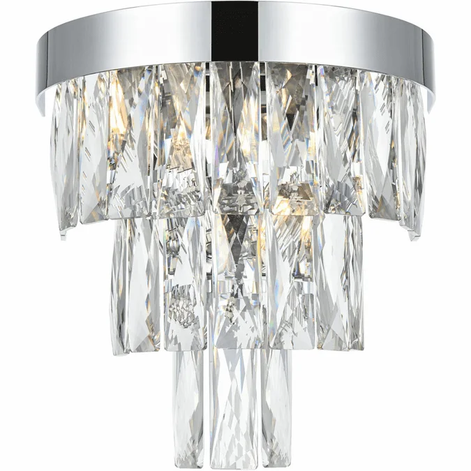 Elegant 1060W10C Josephine Chrome Wall Mounted Lamp
