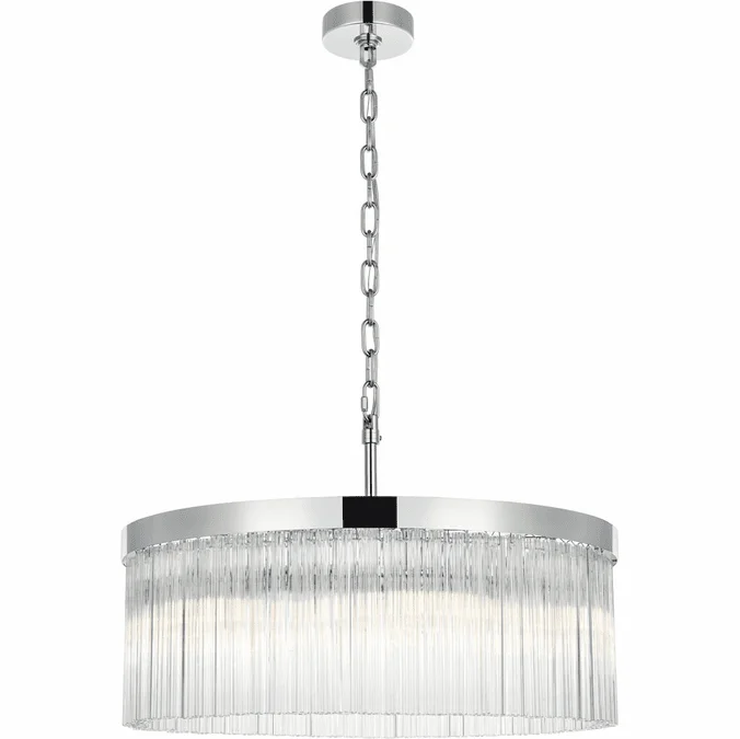 Elegant 1070D24C Harlow Contemporary Chrome Drop Ceiling Lighting
