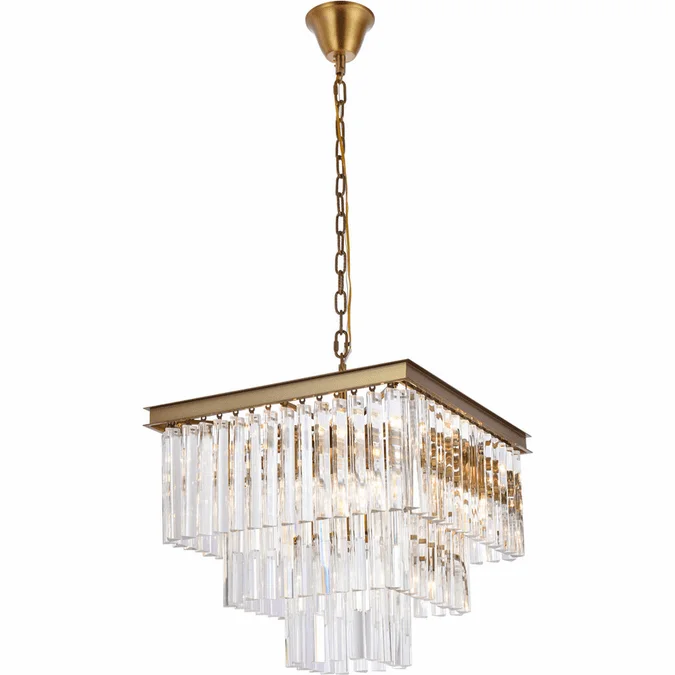 Elegant 1201S22SG/RC Sydney Satin Gold 21.5″ Drop Ceiling Lighting