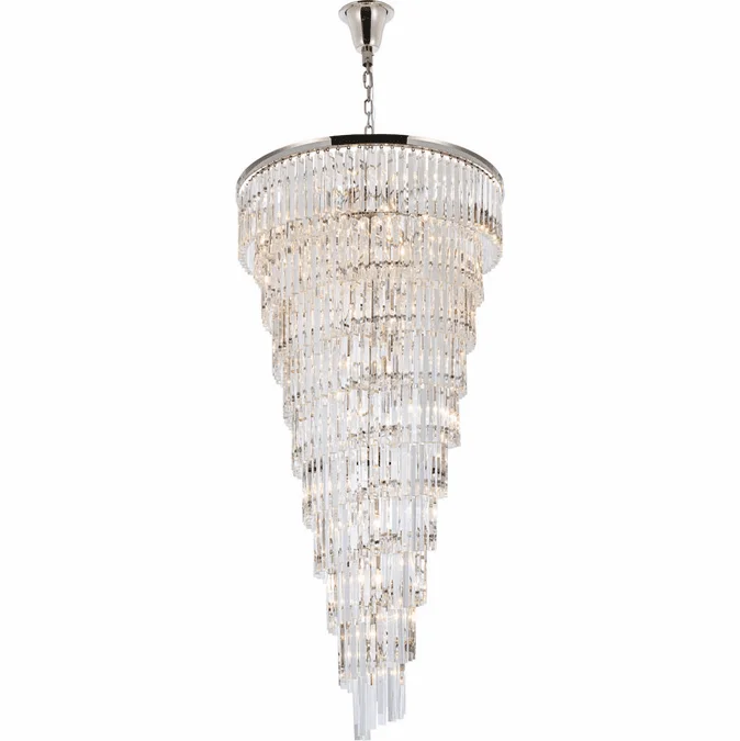 Elegant 1201SR36PN/RC Sydney Polished Nickel 36.5″ Lighting Pendant