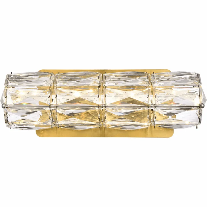 Elegant 3501W12G Valetta Crystal Gold LED Wall Mounted Lamp