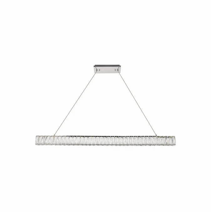 Elegant 3502D47C Monroe Chrome LED 47.5″ Kitchen Island Lighting