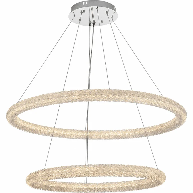 Elegant 3800G42C Bowen Chrome LED Hanging Pendant Lighting