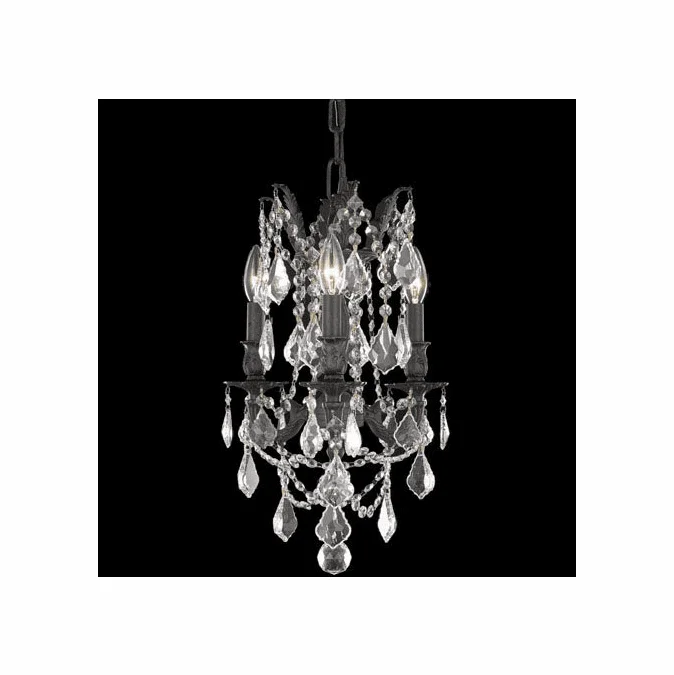 Elegant 9203D13DB-RC Rosalia Dark Bronze Mini Chandelier Light