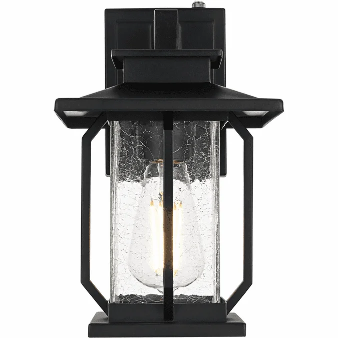 Elegant OD304W12BK Salem Modern Black Outdoor Lamp Sconce