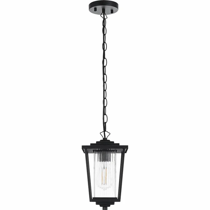 Elegant OD305H13BK York Modern Black Outdoor Pendant Lighting Fixture