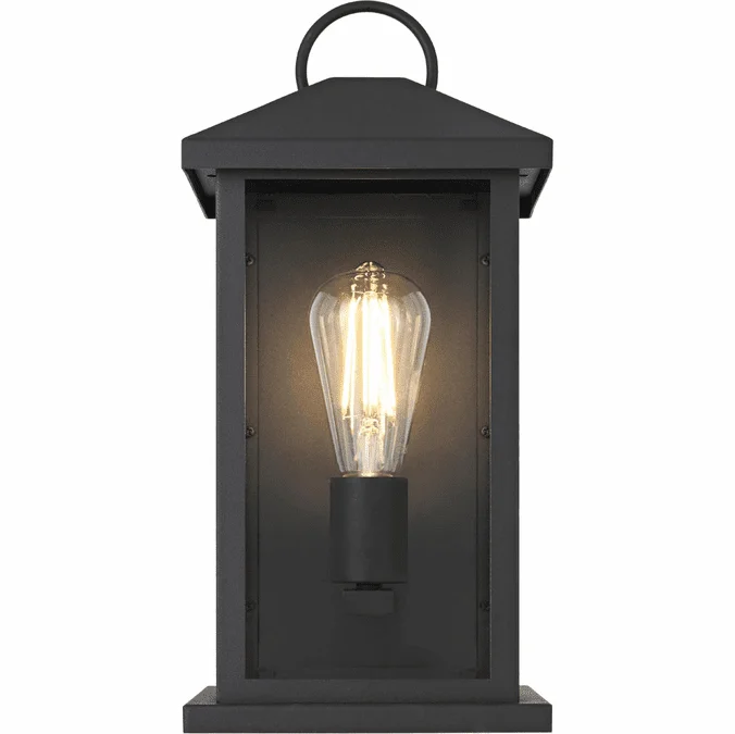 Elegant OD411W15BK Neil Modern Black 15″ Exterior Lamp Sconce
