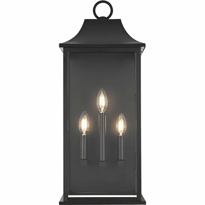Elegant OD503W25BK Shepard Contemporary Black Outdoor Wall Lighting