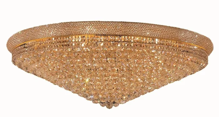 Elegant Primo 33-LT Gold Flush Mount Clear Royal Cut Crystal – V1800F48G/RC