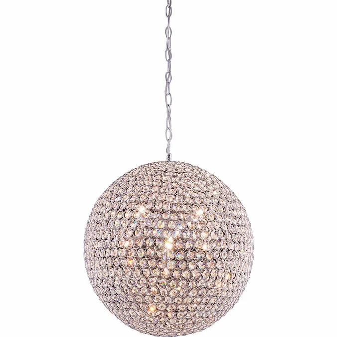 Elegant V2102D20C-RC Cabaret Chrome Halogen 20″ Hanging Pendant Lighting